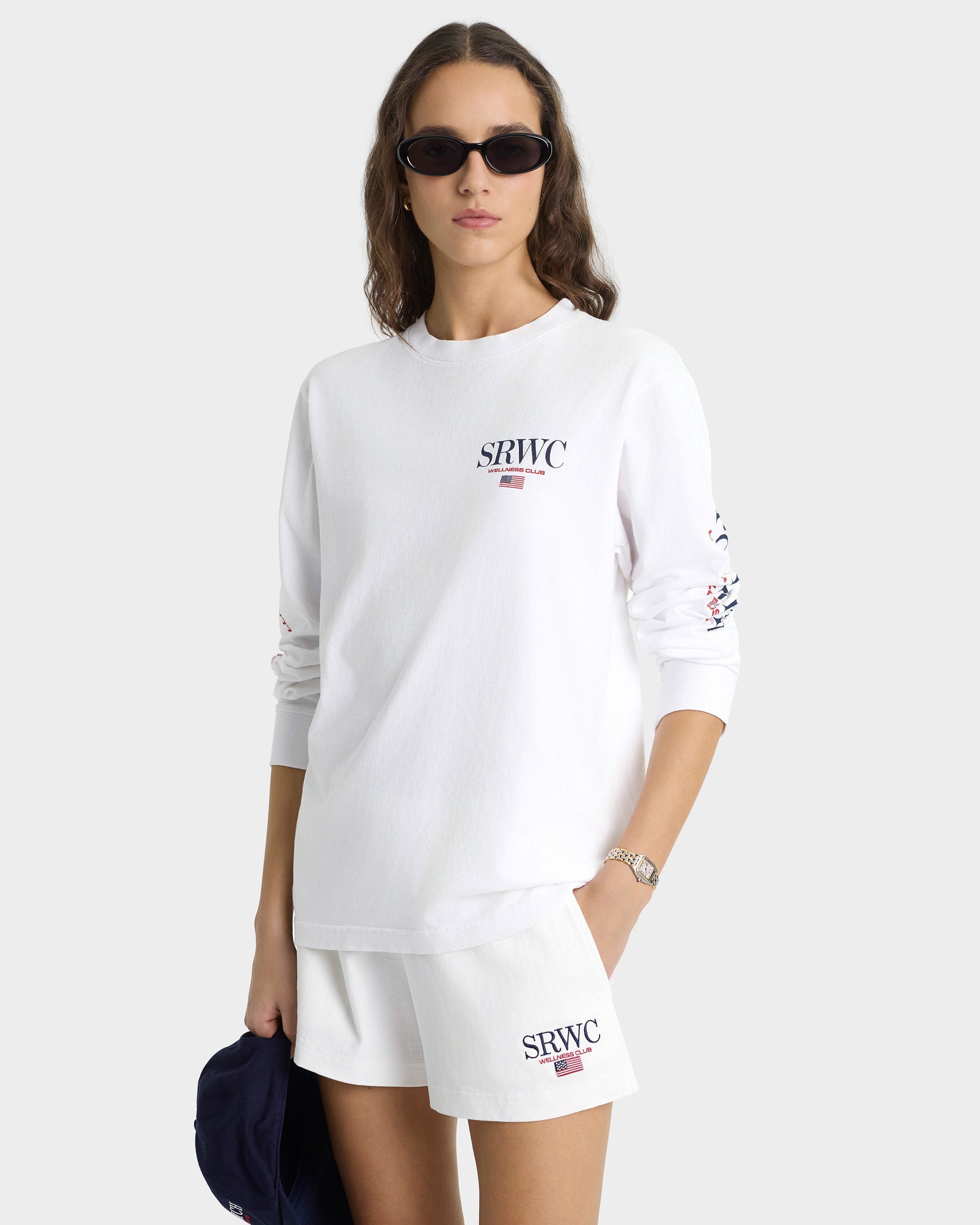 Nautical Embroidered Disco Short - White
