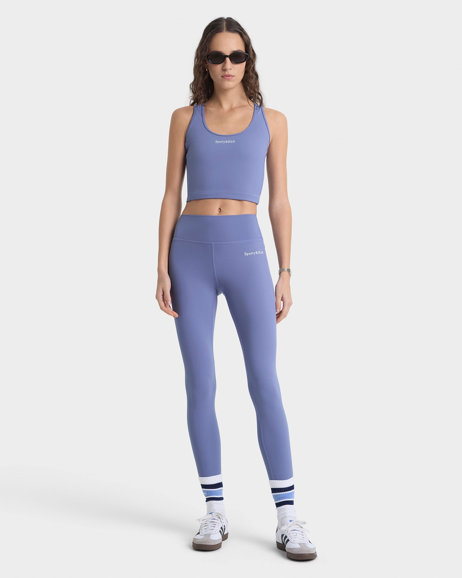 Serif Logo Sports Tank - Colony Blue