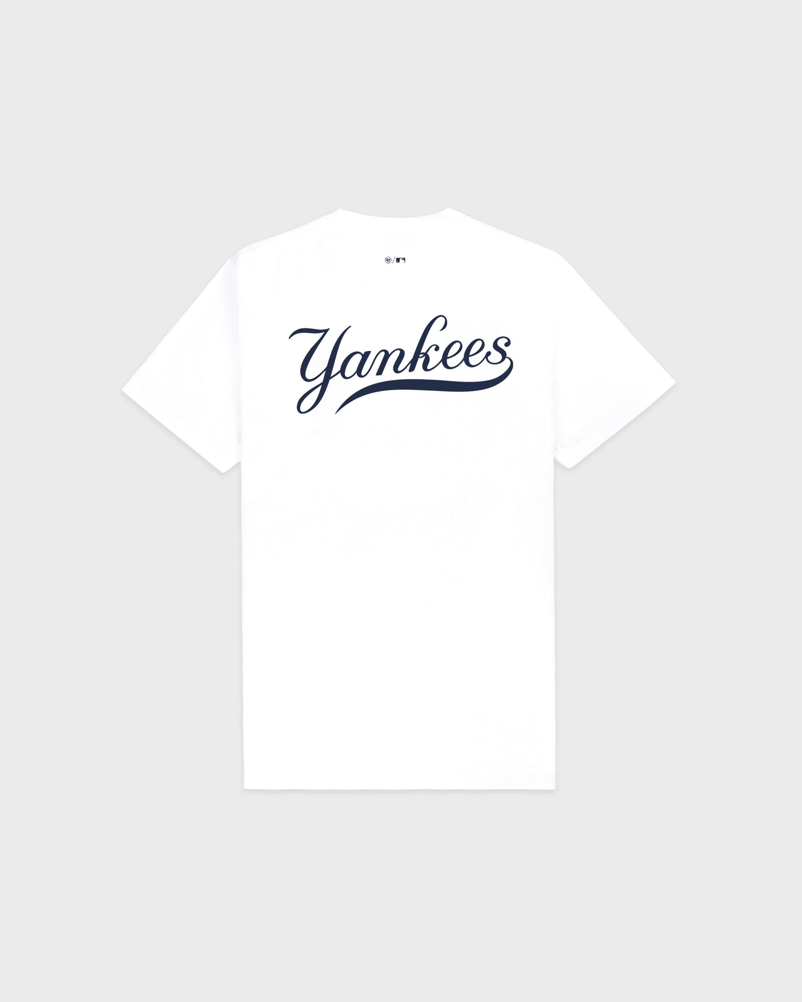 Yankees Curve T-Shirt - White/Navy