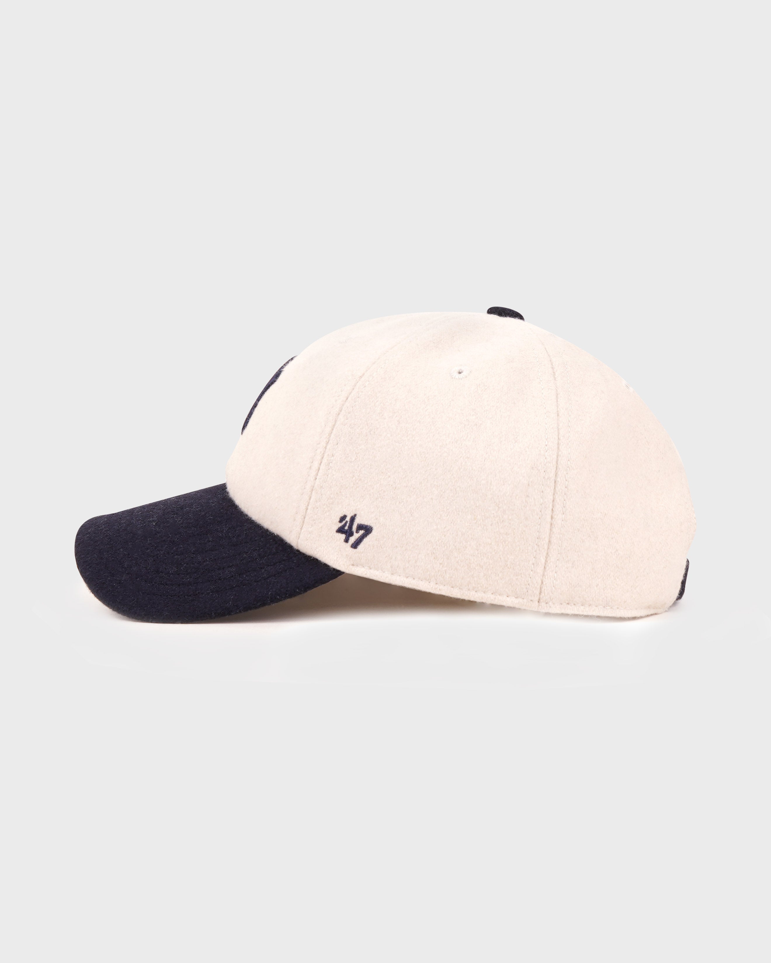 Yankees Serif Wool Hat - Ecru/Navy
