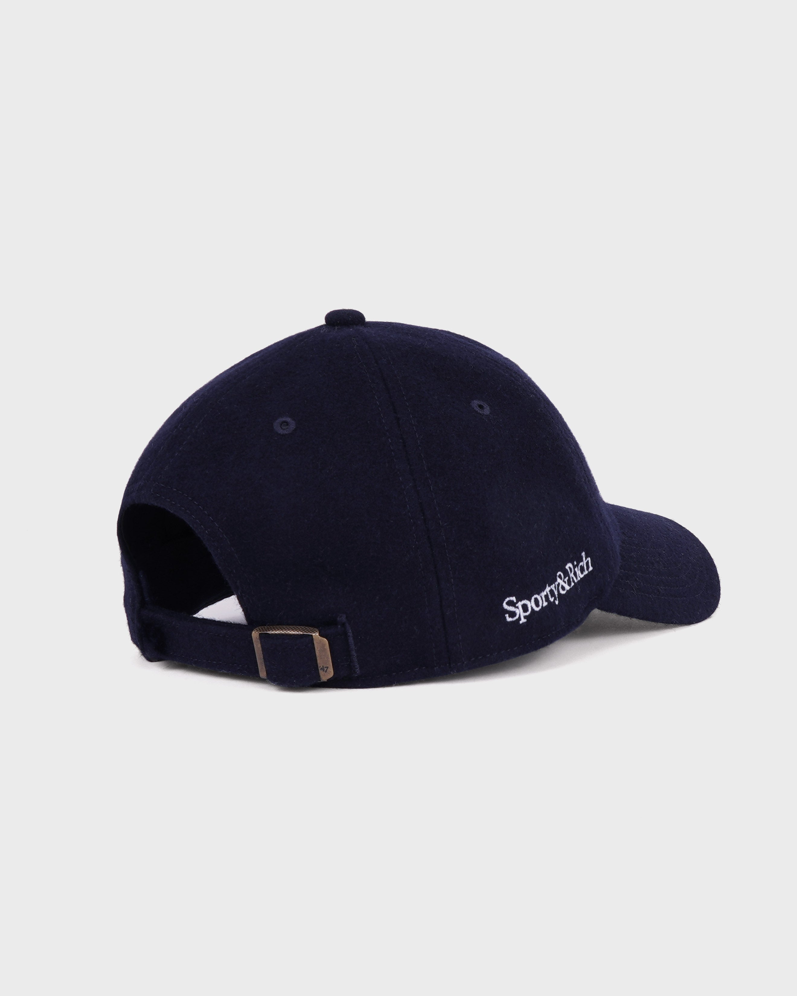 Yankees Serif Wool Hat - Navy/White