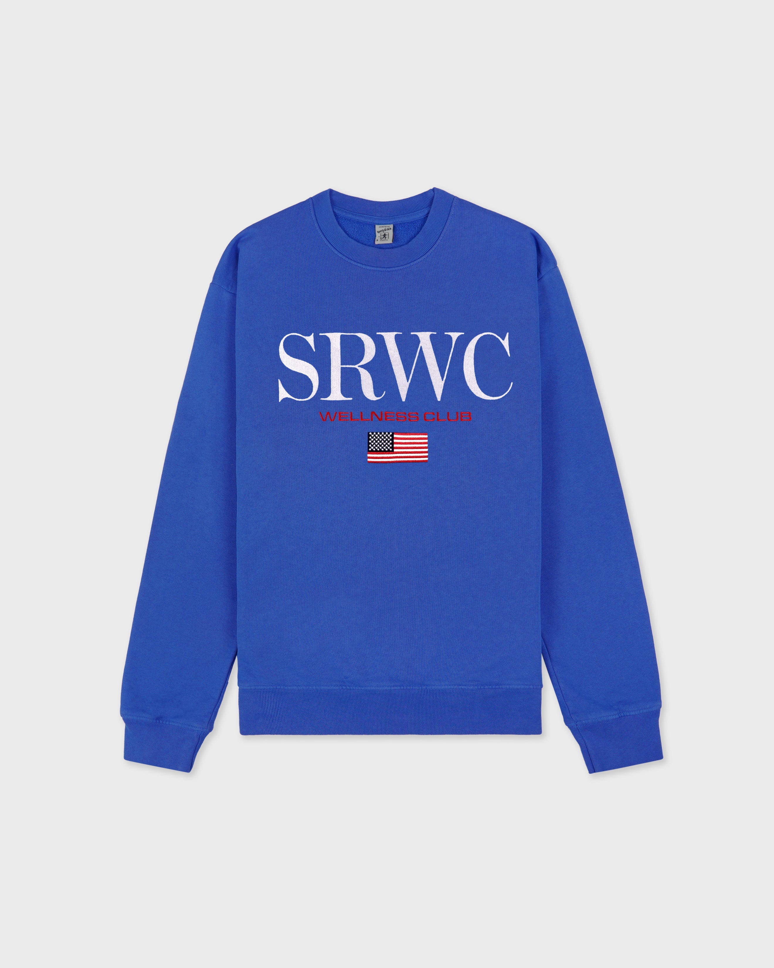 Nautical Embroidered Crewneck - Team Blue/White