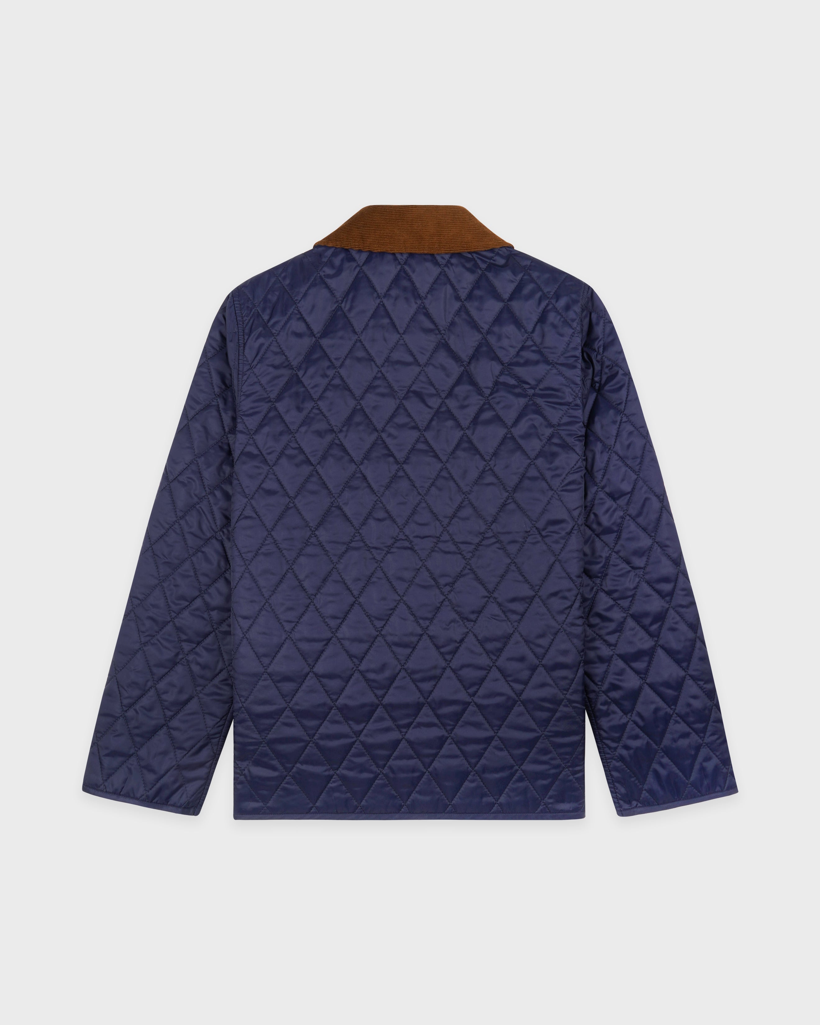 NY Crest Nylon Quilted Jacket - Navy/Tan