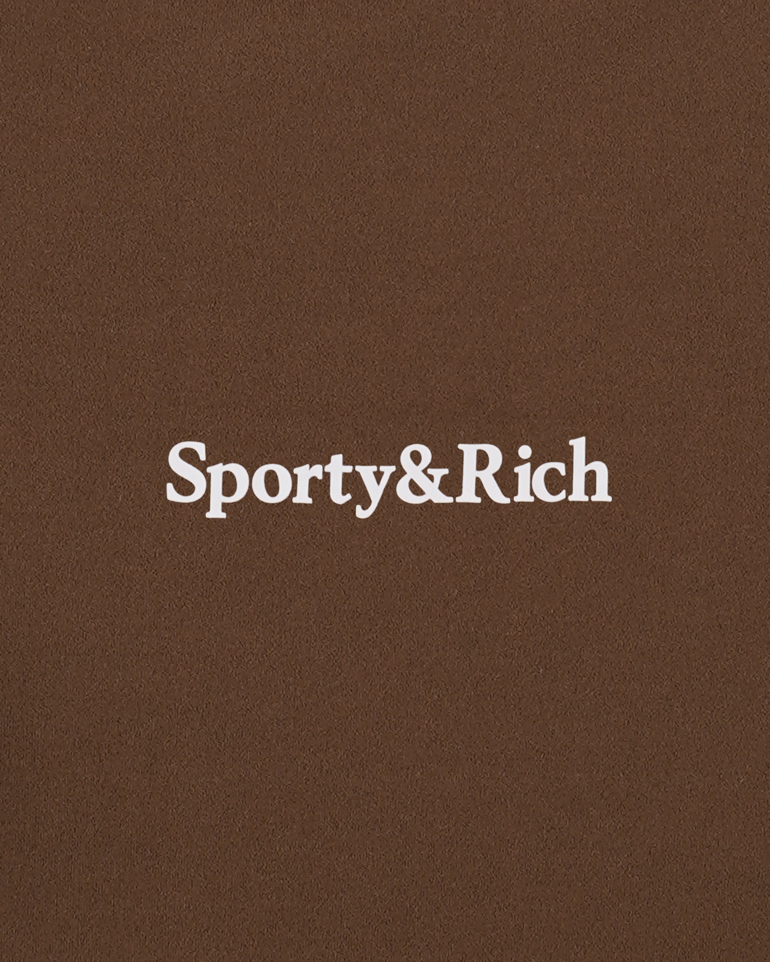 Serif Logo Sports Tank - Toffee/White