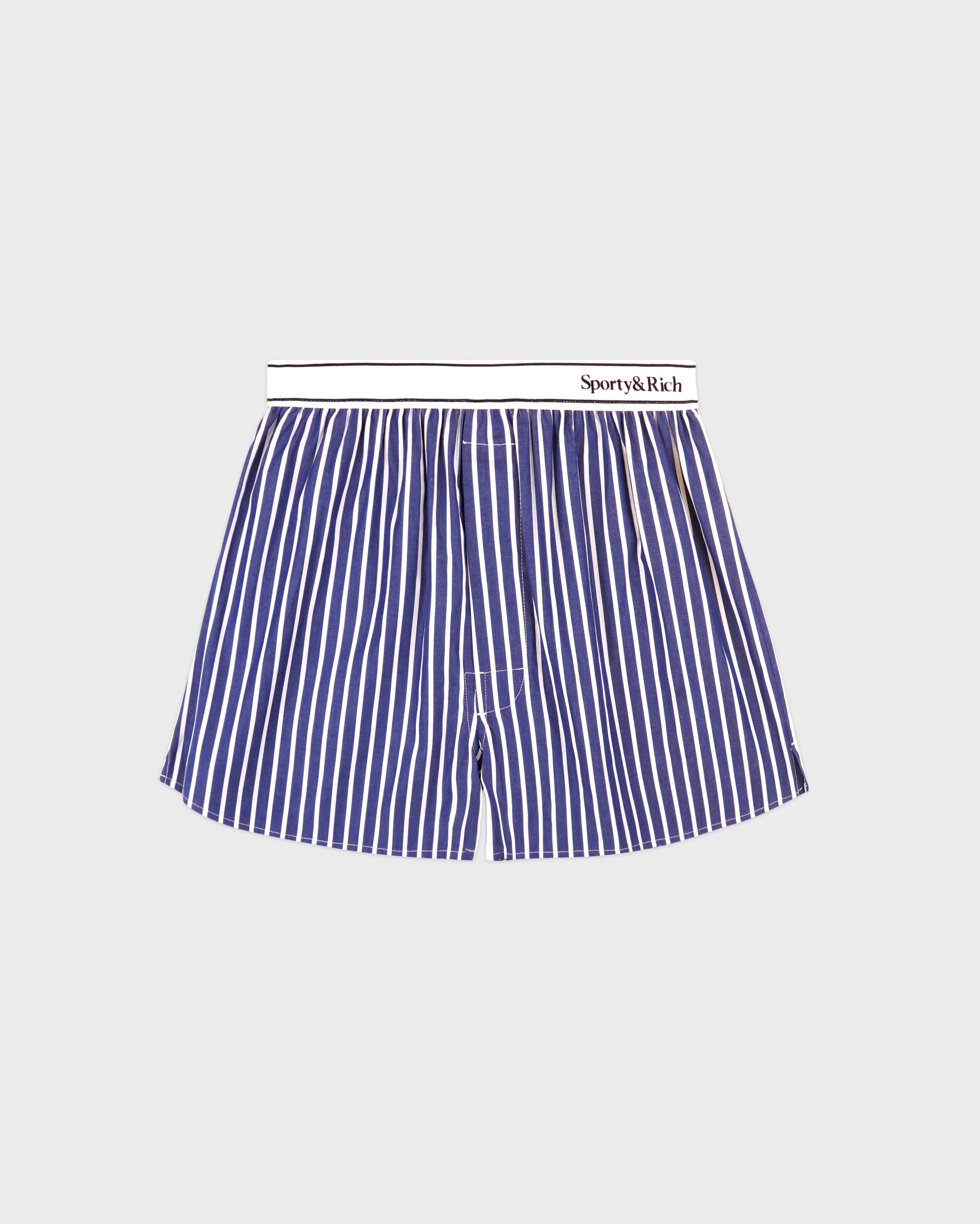 Serif Logo Boxer - Navy Stripe