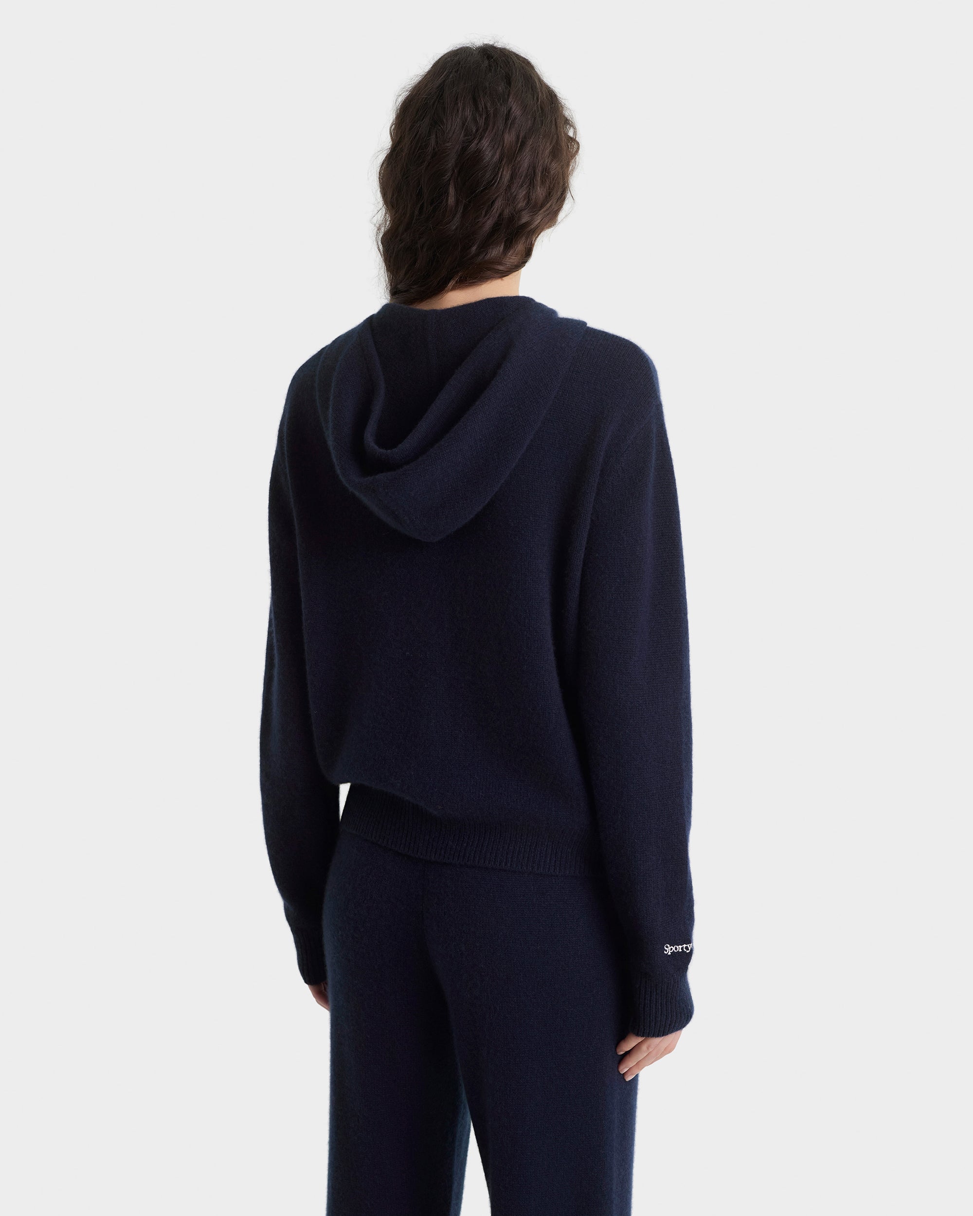 Heritage Yankees Serif Cashmere Zip Hoodie - Navy/White