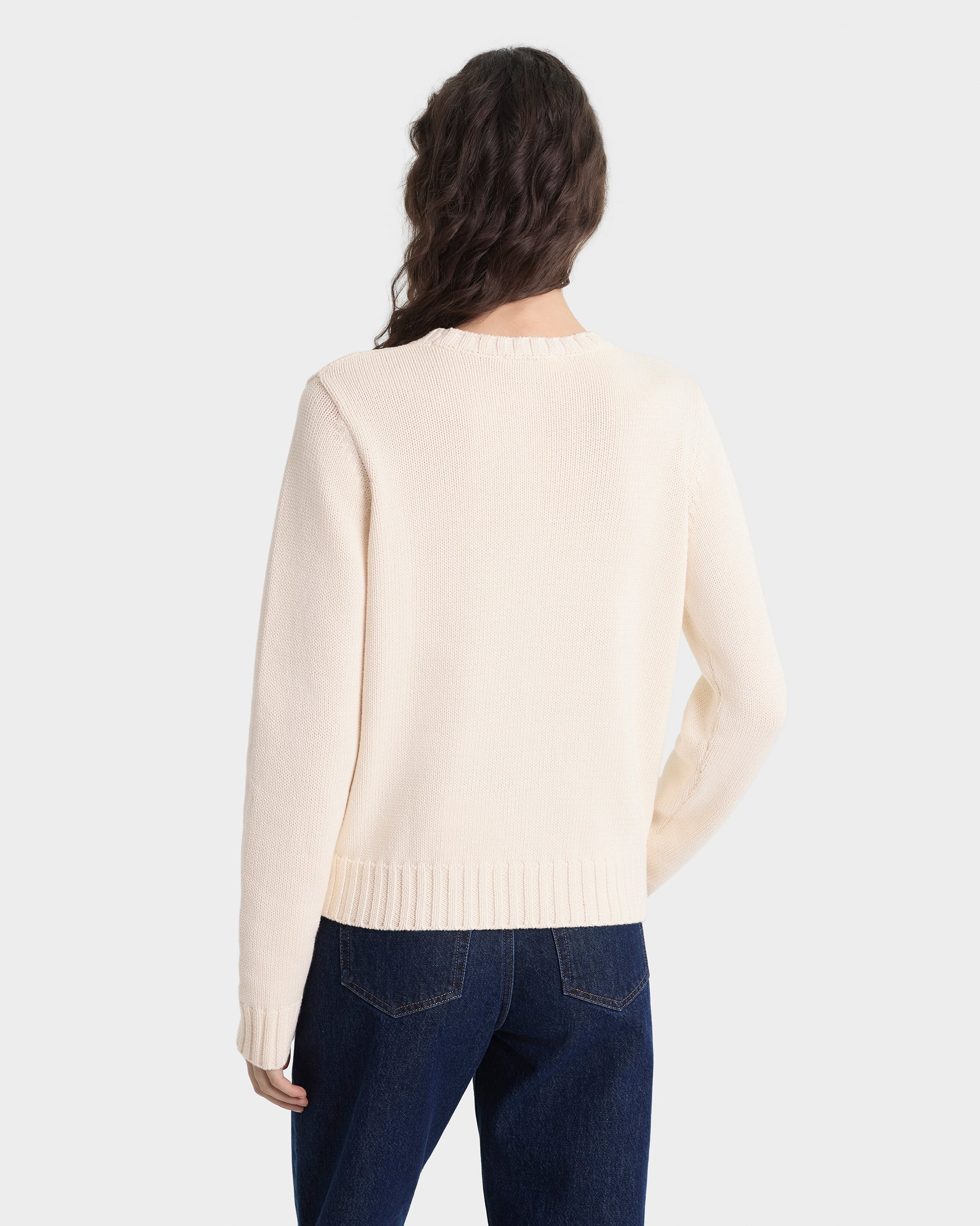 Heritage Yankees Serif Knitted Sweater - Ecru/Navy
