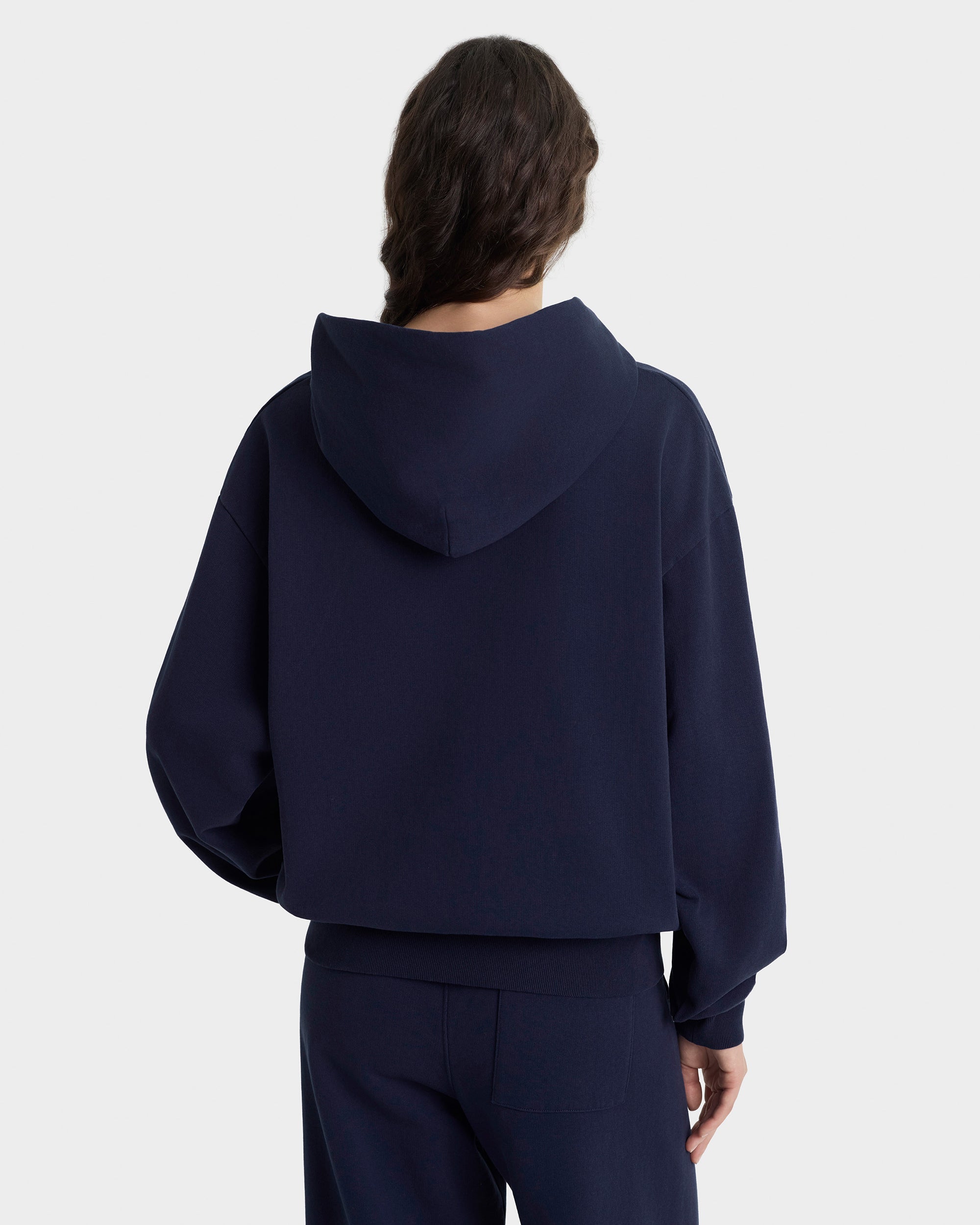 Heritage Yankees Serif Zip Hoodie - Navy/White