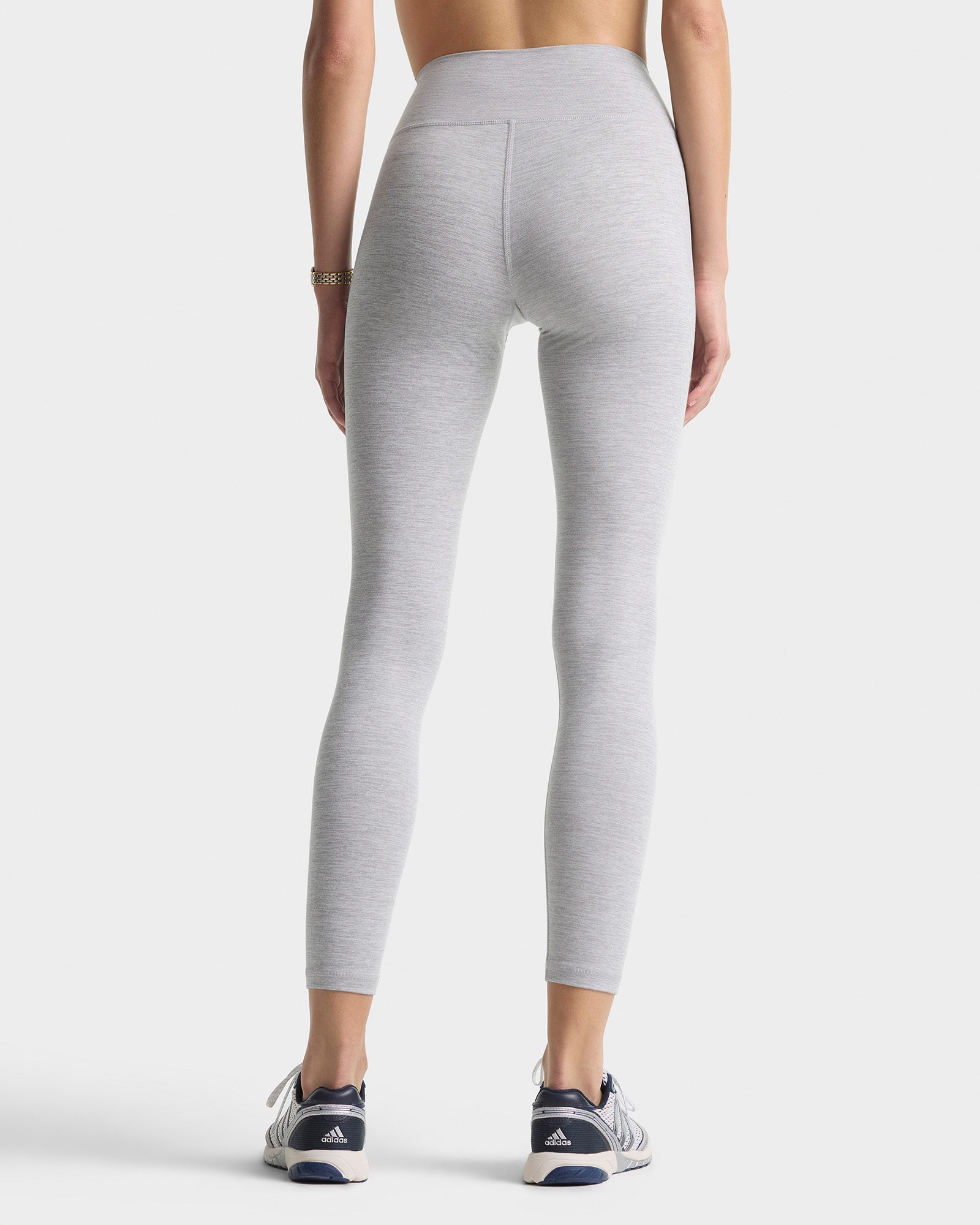 Signature Logo Legging - Heather Gray/Navy