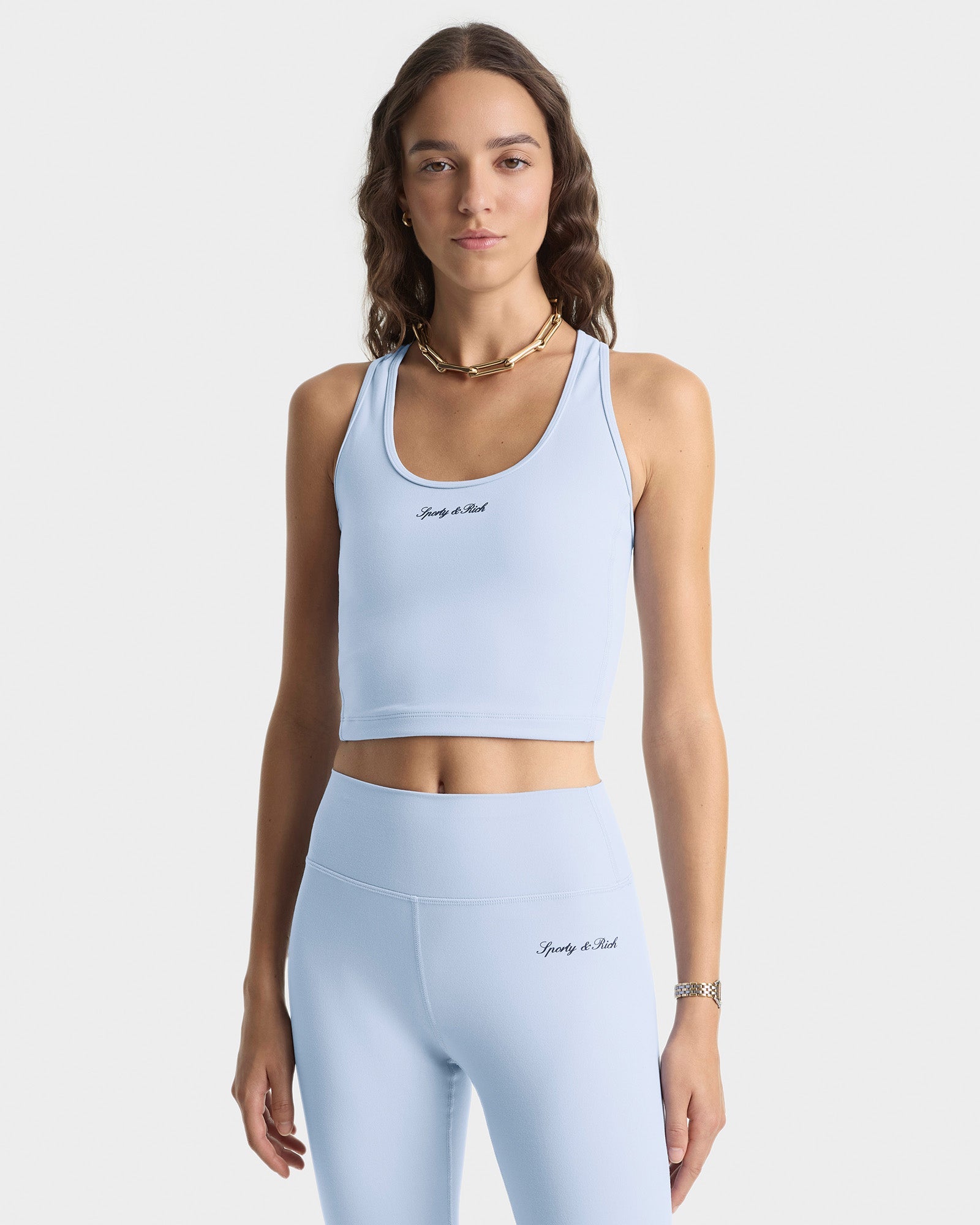 Signature Logo Legging - Faded Blue/Navy