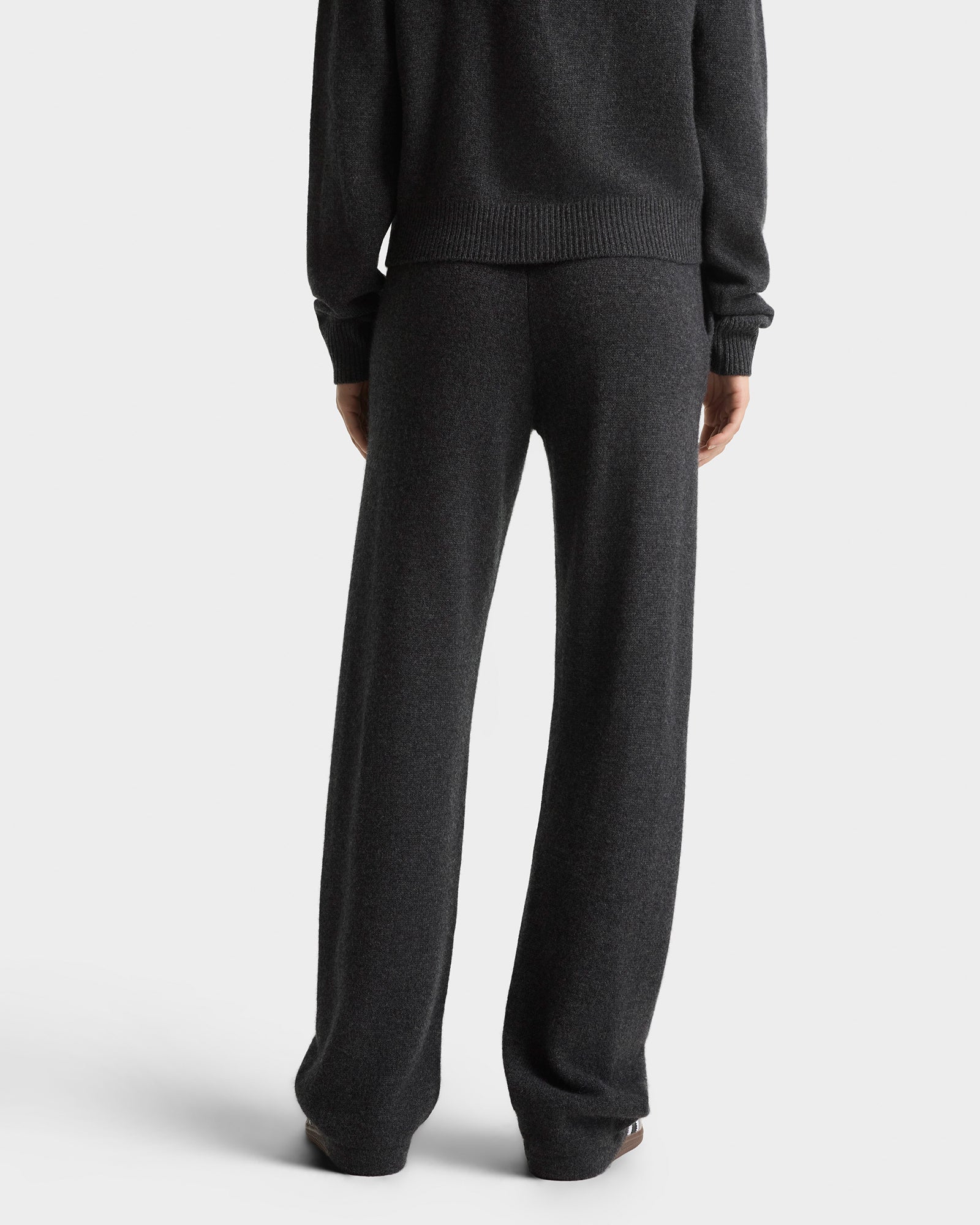 SRC Cashmere Trousers - Dark Grey/White
