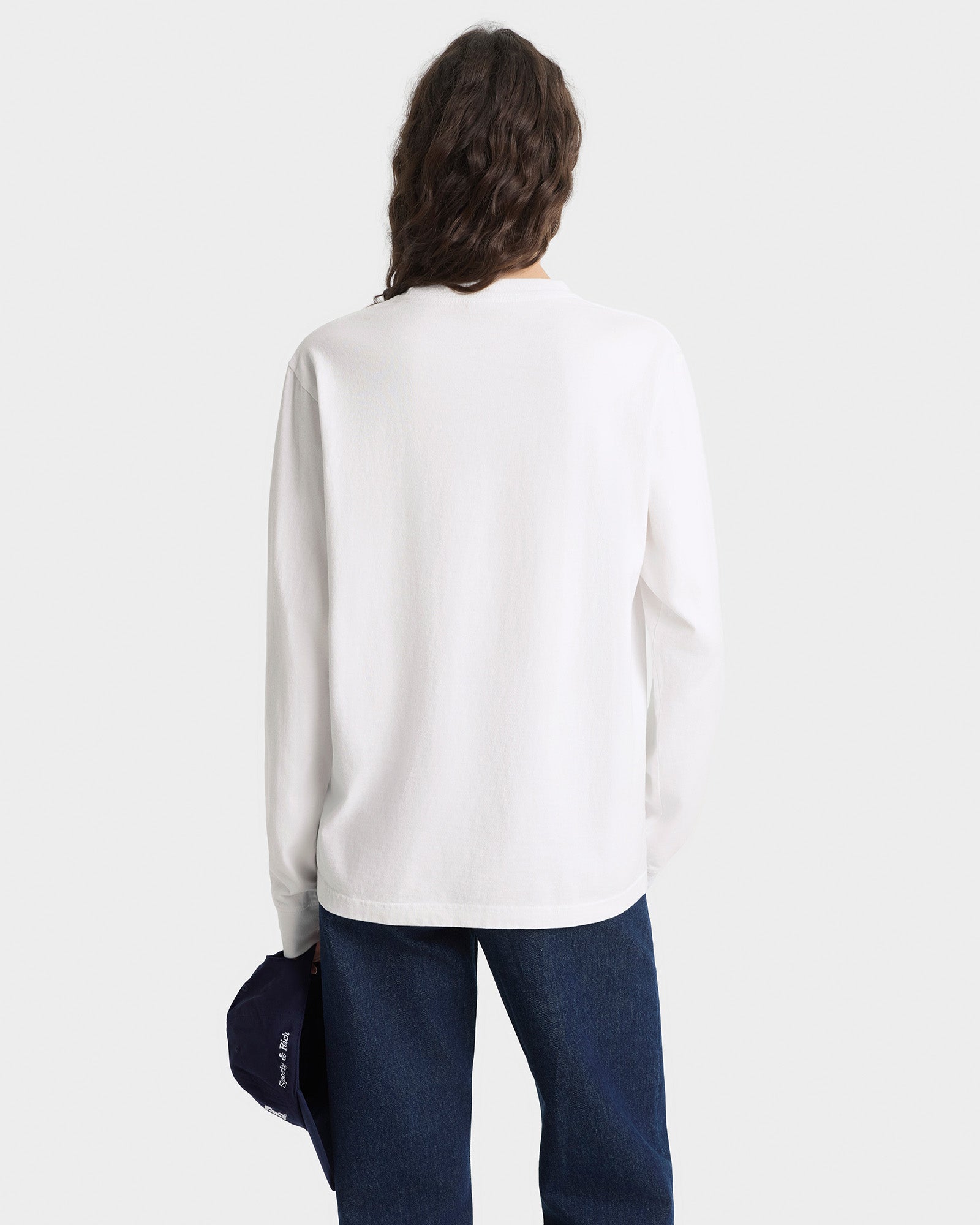 Yale Crest Longsleeve T-Shirt - White