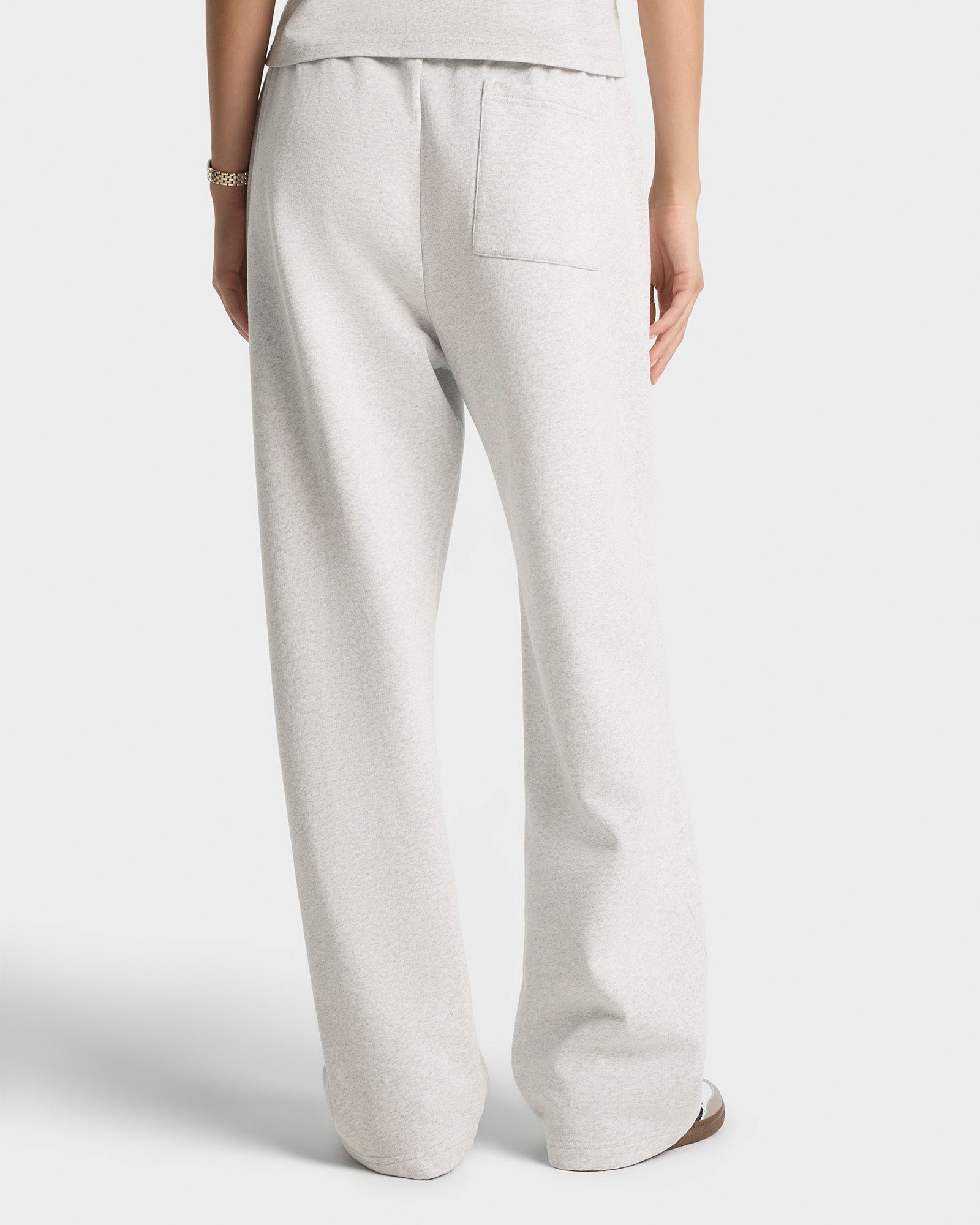 Yale Classic Wide Sweatpant - Heather Gray/Navy