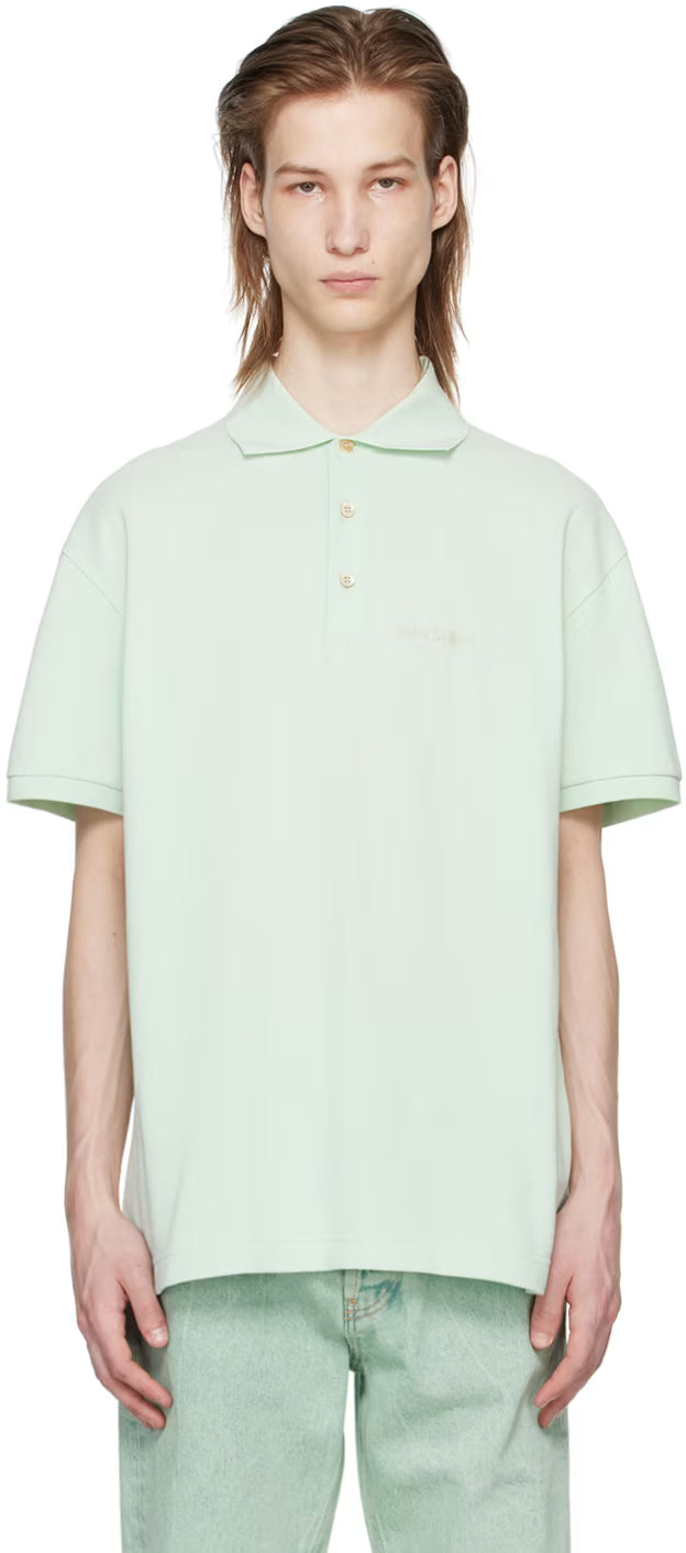 Green Embroidered Polo