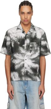 Black & Gray Blueprint Palms Shirt