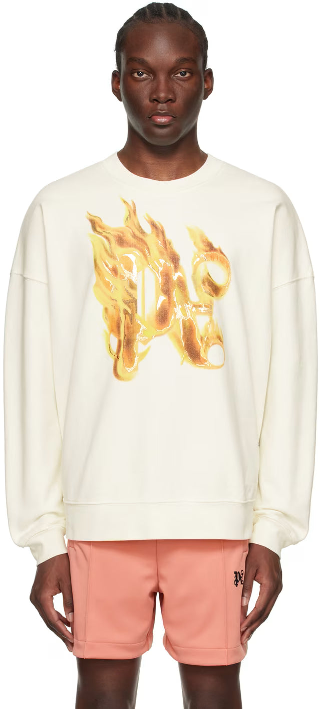 Off-White Burning Monogram Sweatshirt
