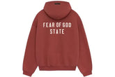 Fear of God Essentials Heavy Fleece Fullzip Hoodie Crimson