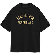 Essential Fear of God Essentials Jersey Crewneck Tee Black - Size: S T-Shirts | Shop From The Mirage
