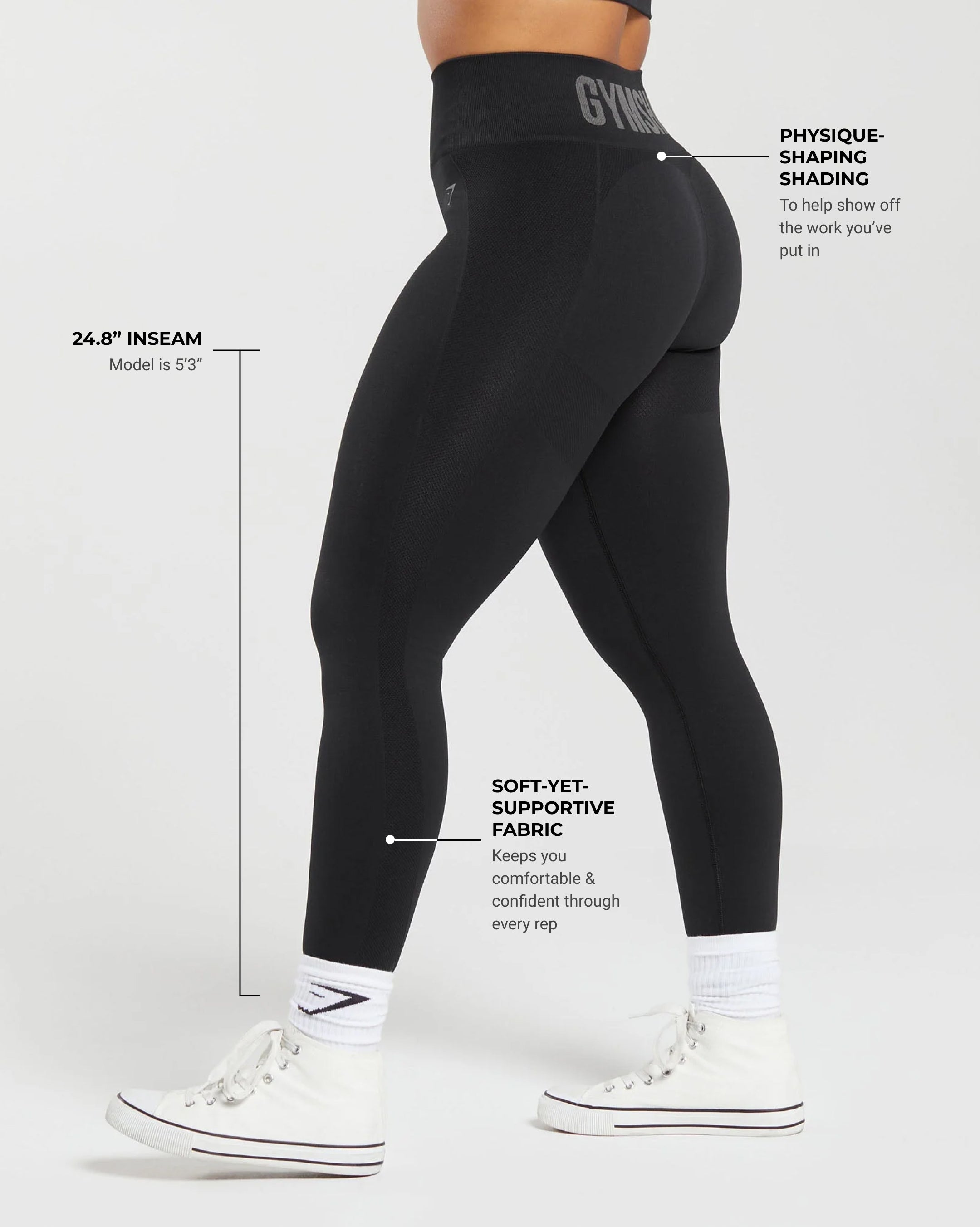 Gymshark Flex High Waisted Leggings - Black