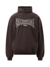 Balenciaga Boxing Large Fit Hoodie in Washed Black