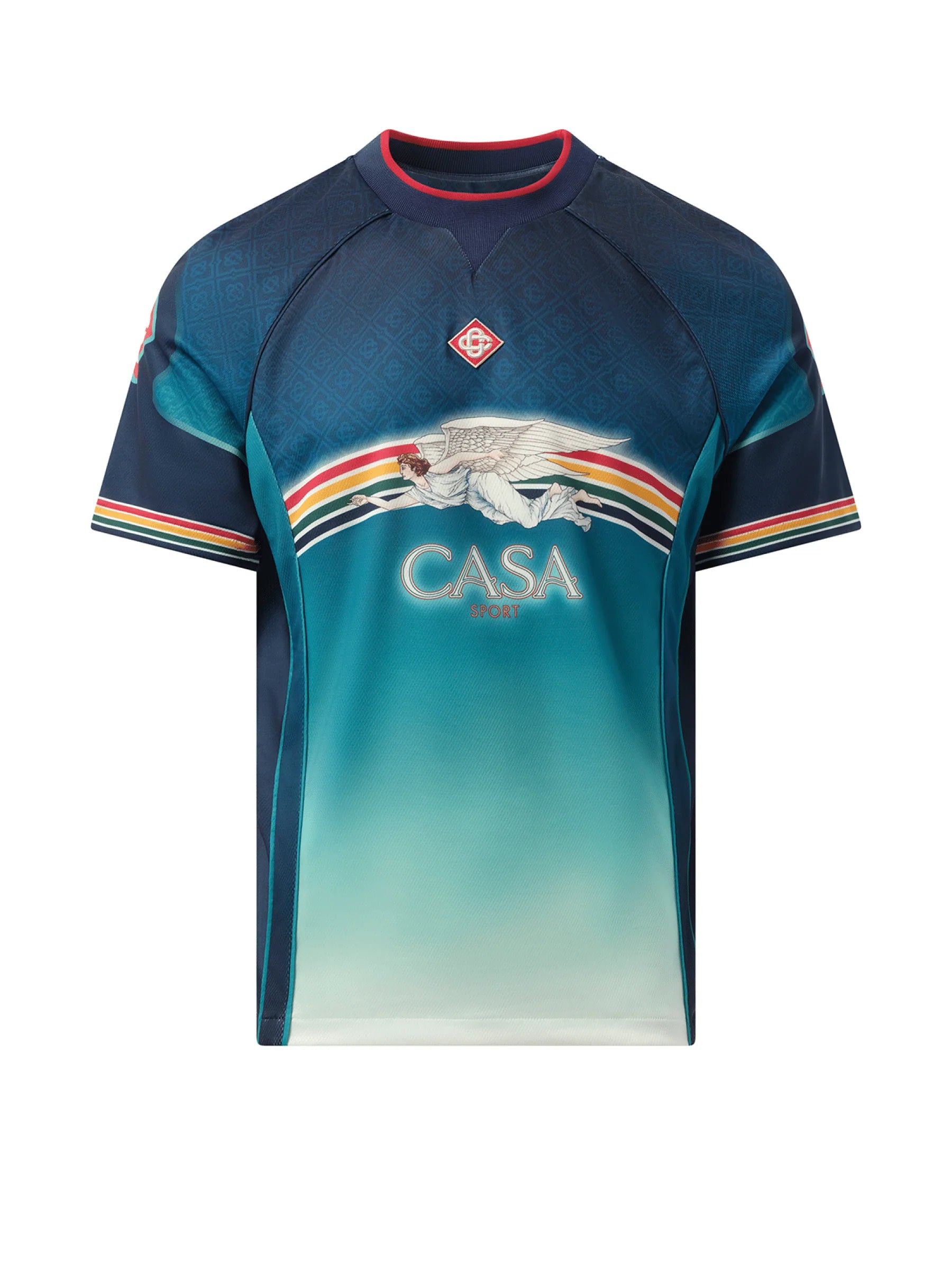 Casa Printed Football Top in Multicolour