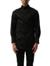 Pulled Long Sleeve Shirt in Black