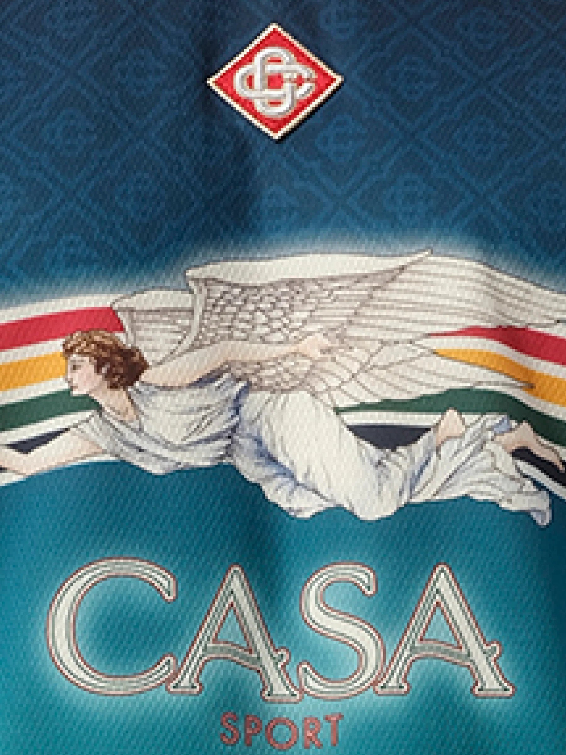 Casa Printed Football Top in Multicolour