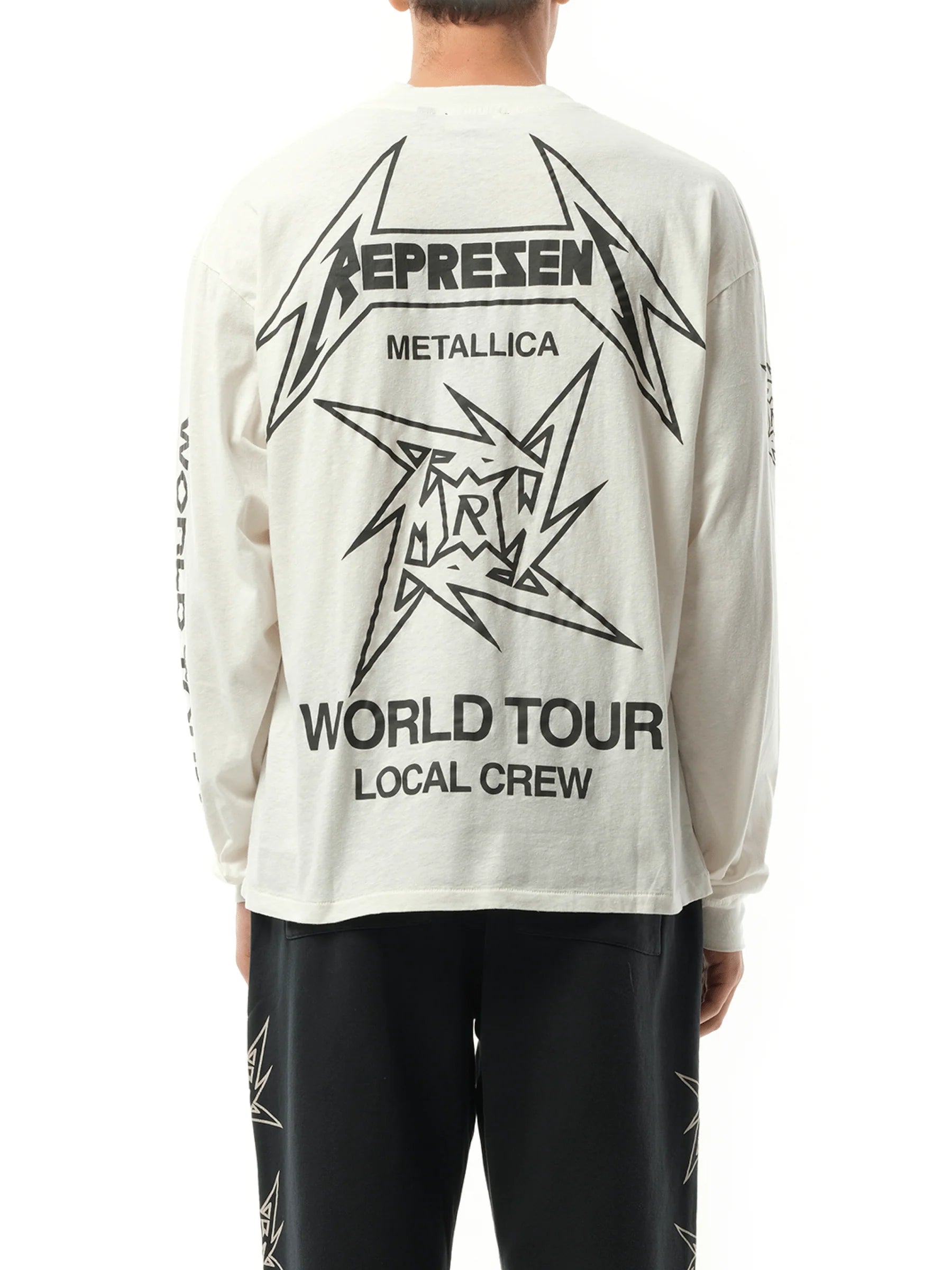 Metallica 40 Year Anniversary Long Sleeve T-Shirt in Flat White