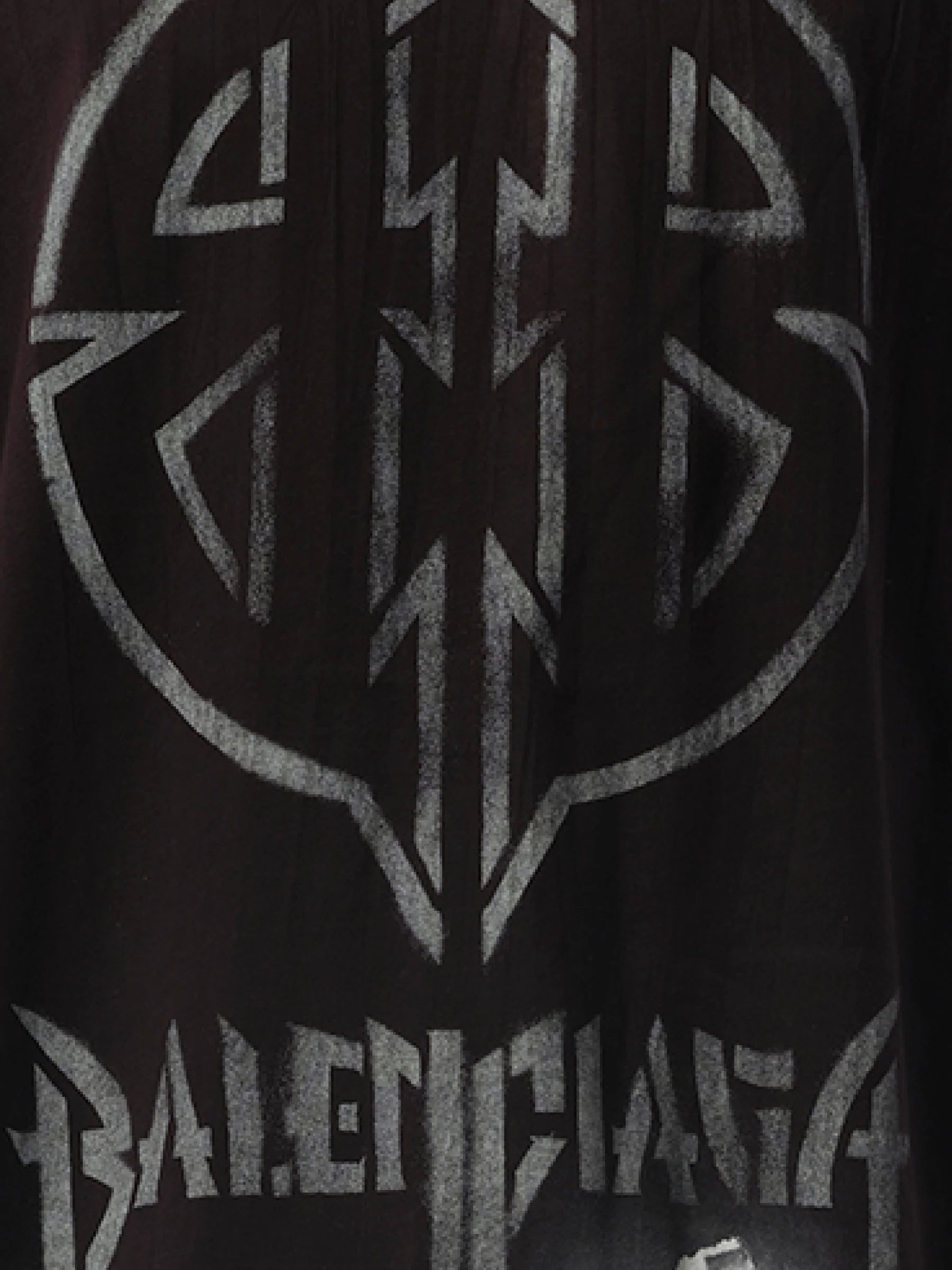 Metal BB Stencil Oversized T-Shirt in Black