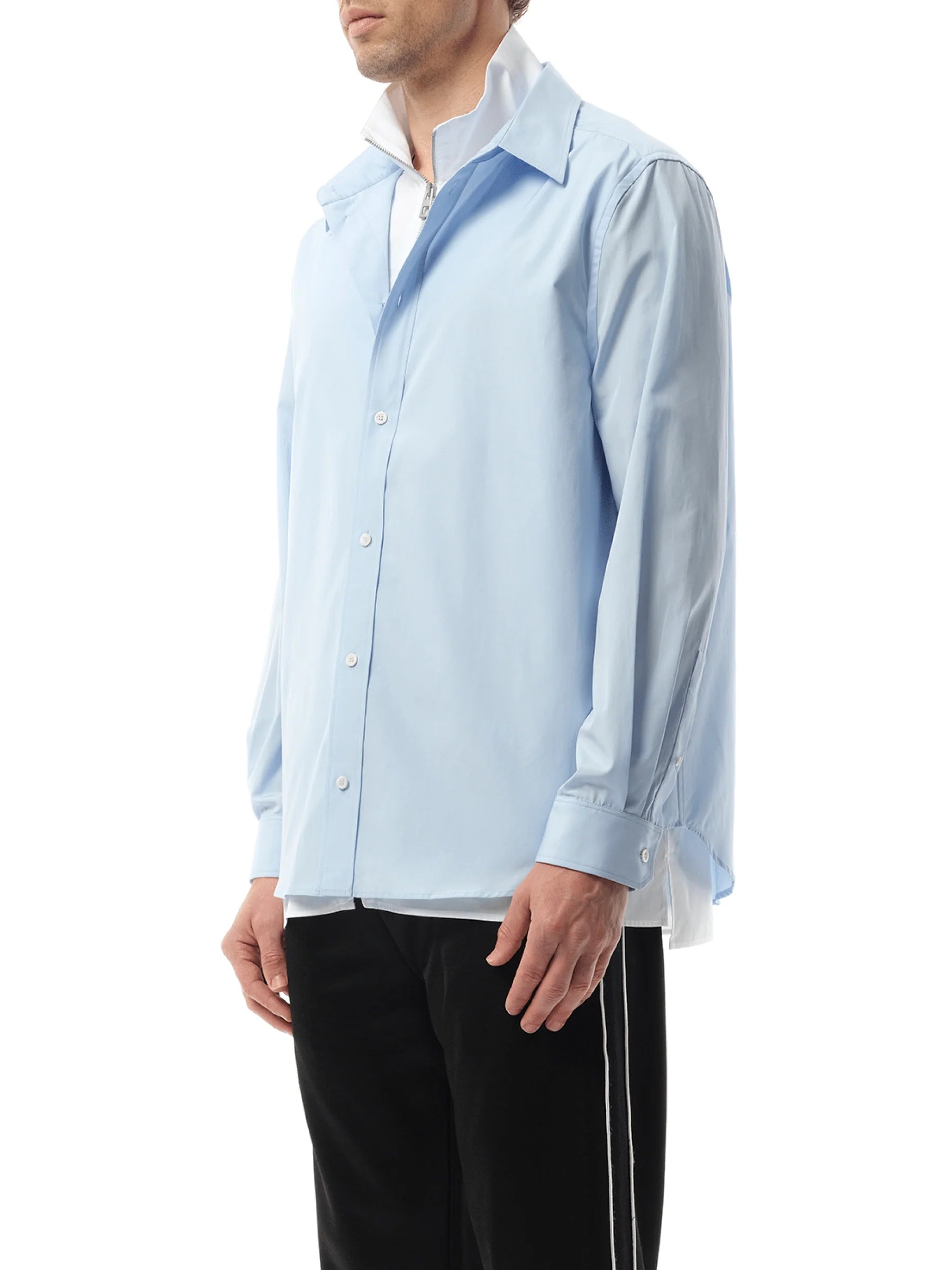 Hybrid Shirt in Light Blue/White