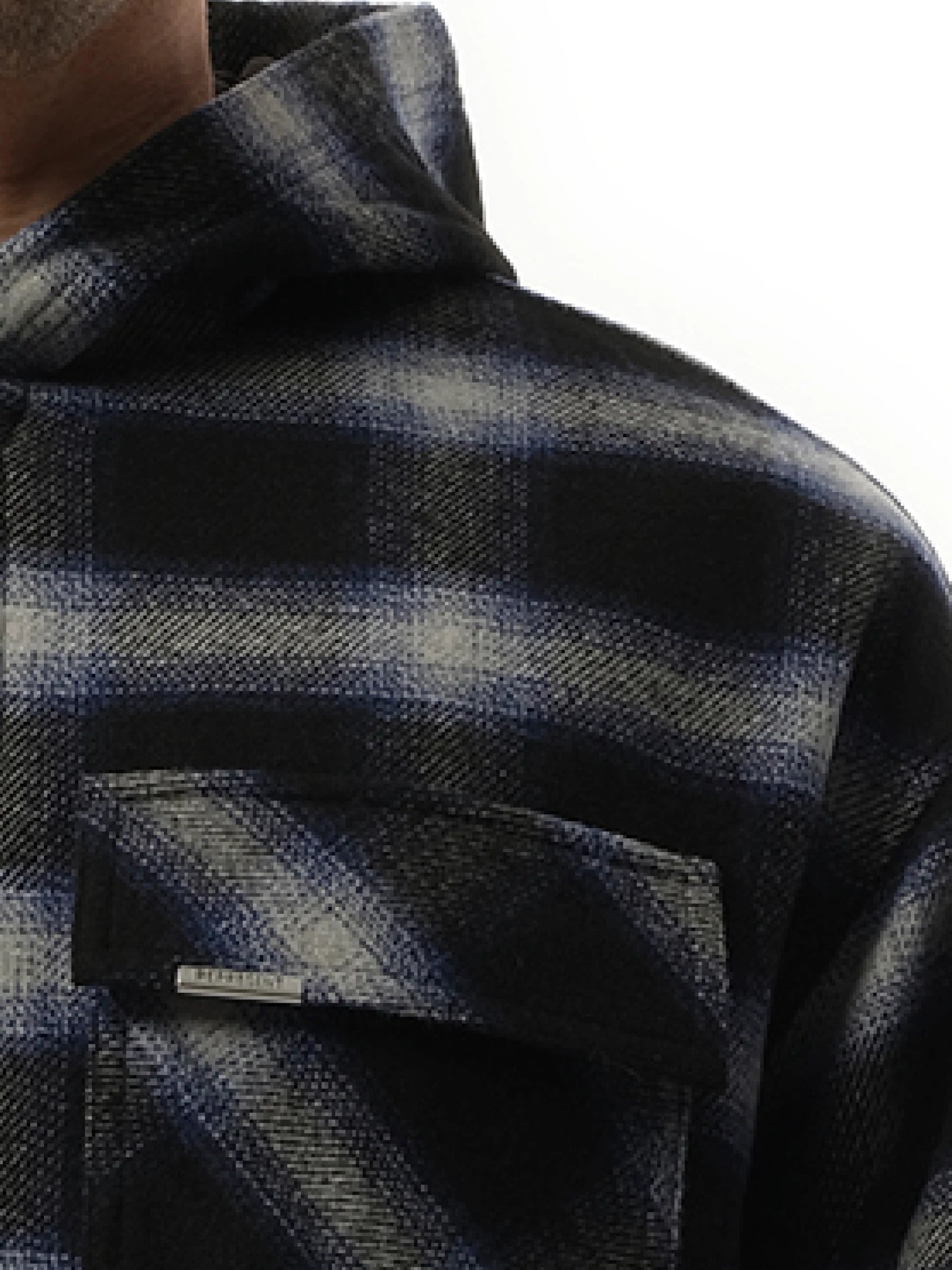 Hooded Overshirt in Midnight Navy