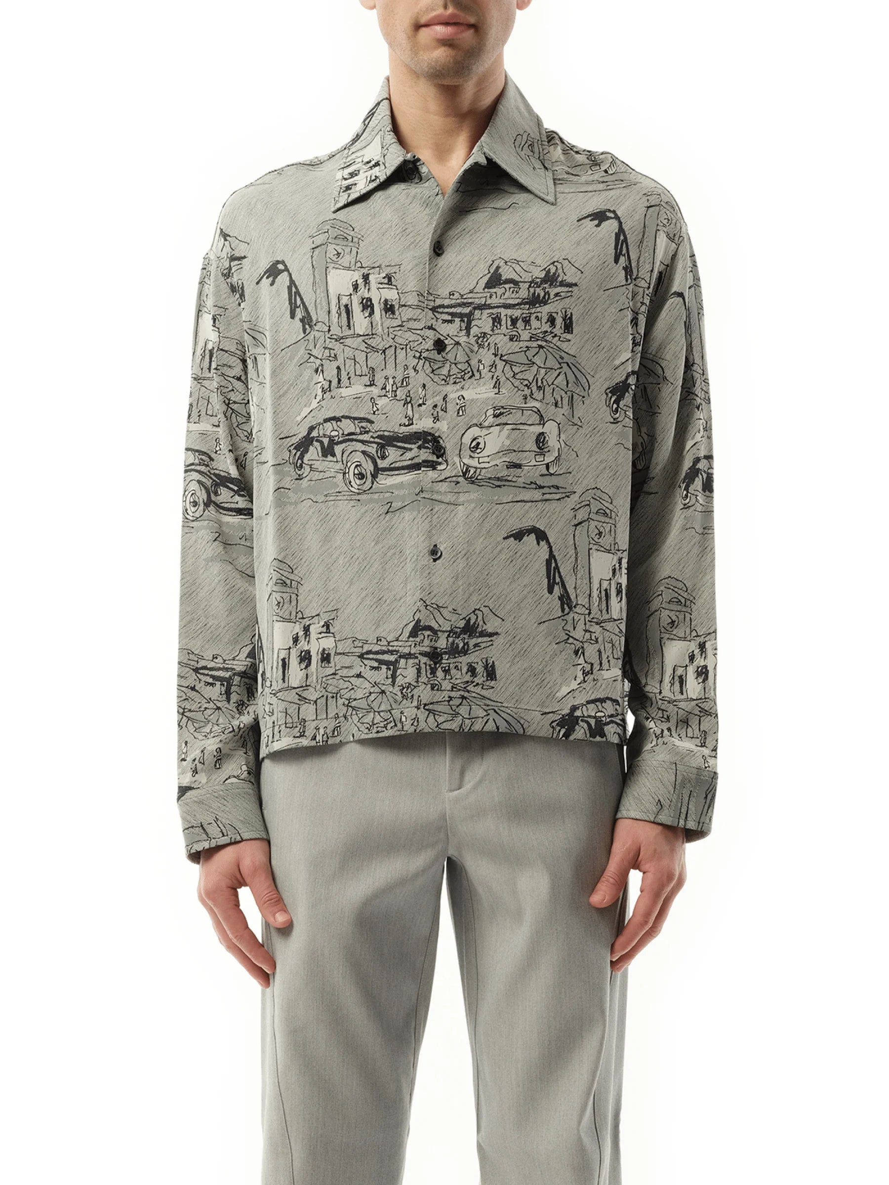 La Chemise Corto Capri Cars in Grey