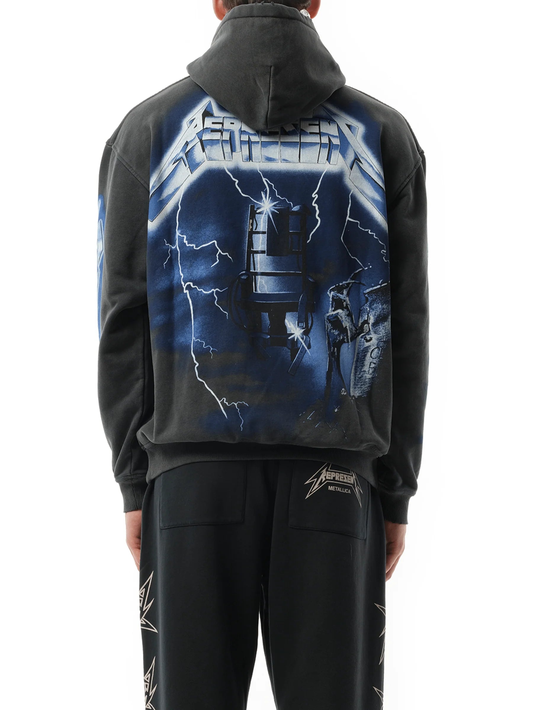 Metallica Ride The Lightning Hoodie in Vintage Grey