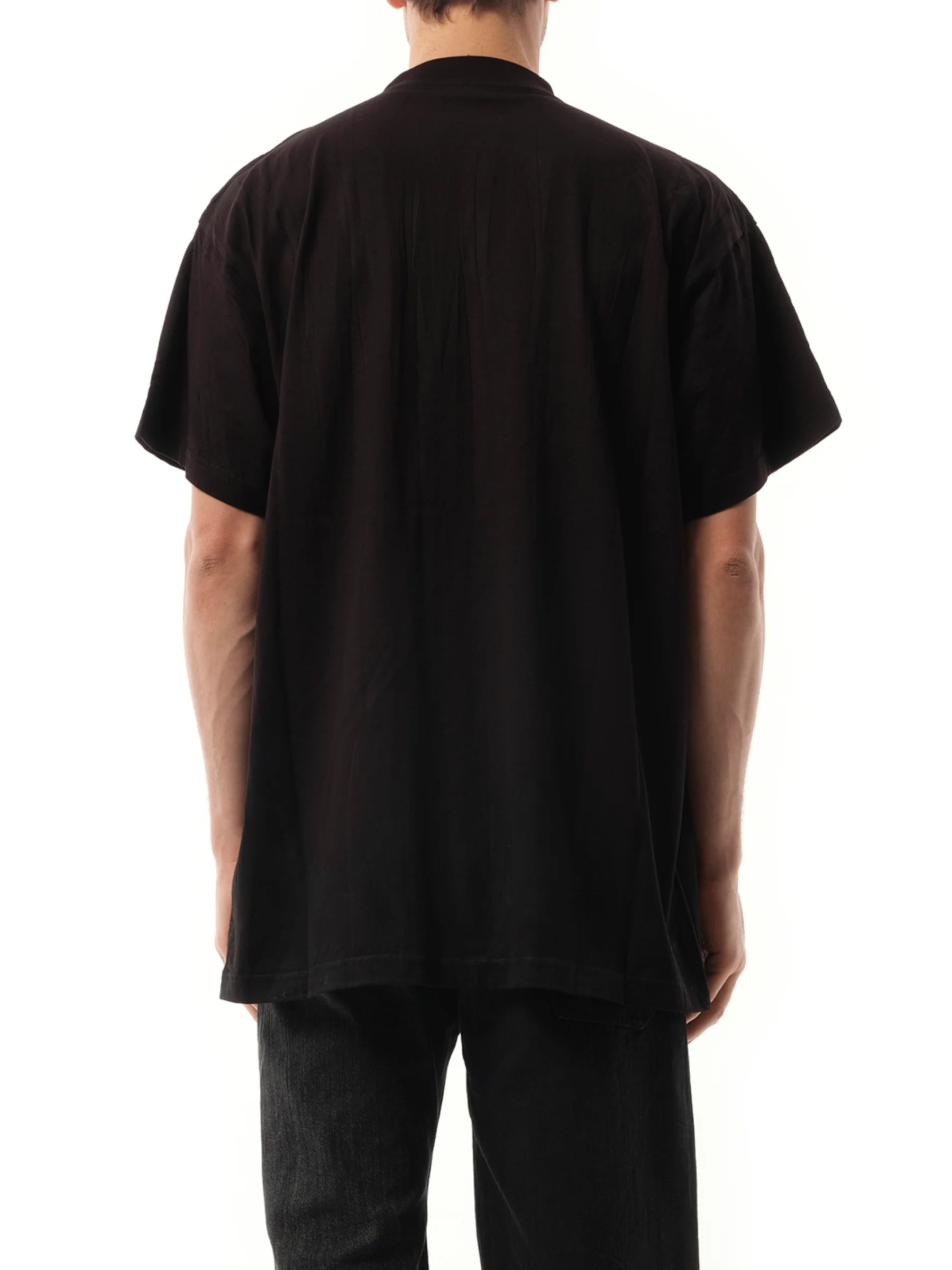 Metal BB Stencil Oversized T-Shirt in Black
