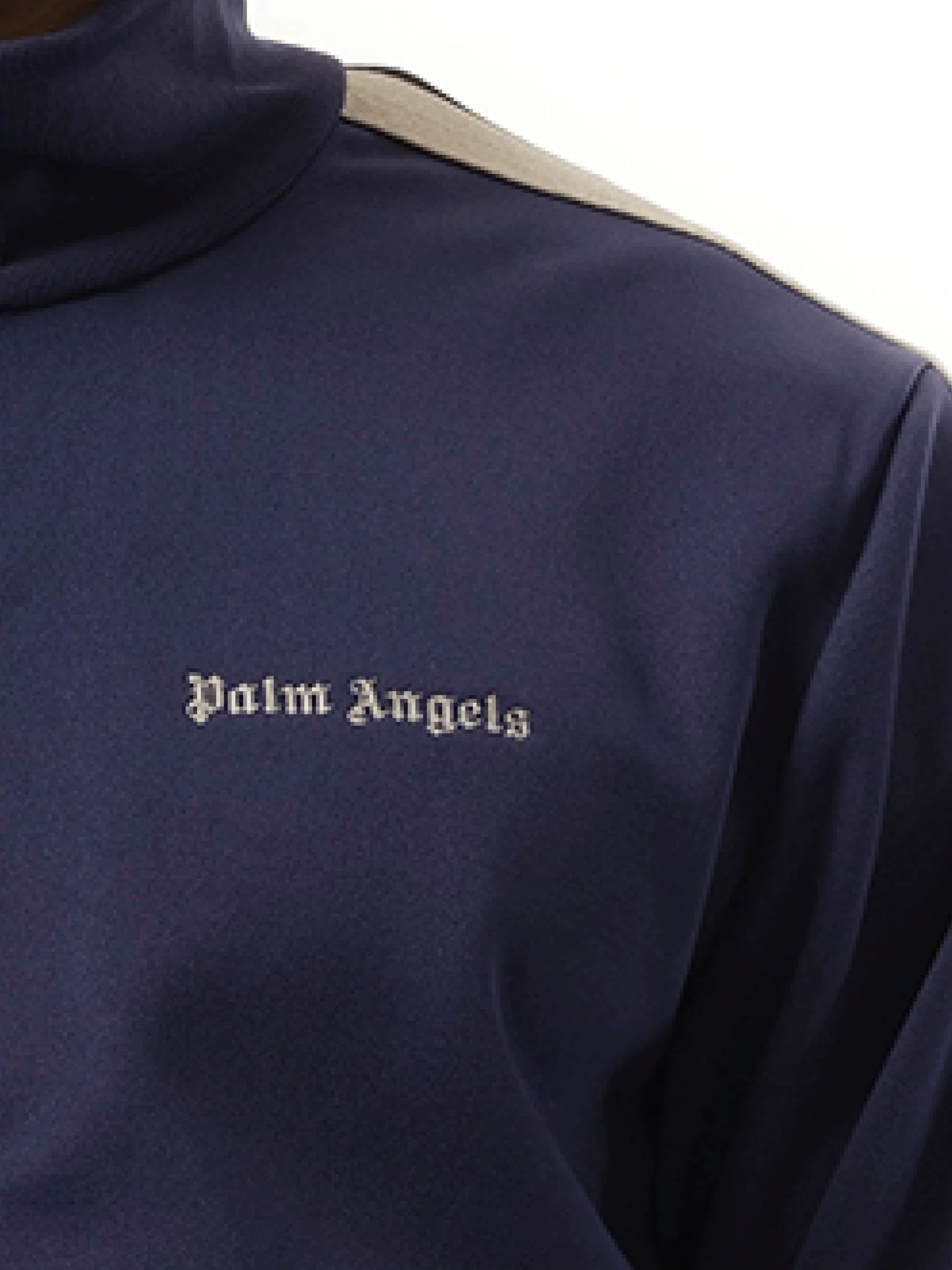 Logo Track Jacket in Navy Blue/Off White