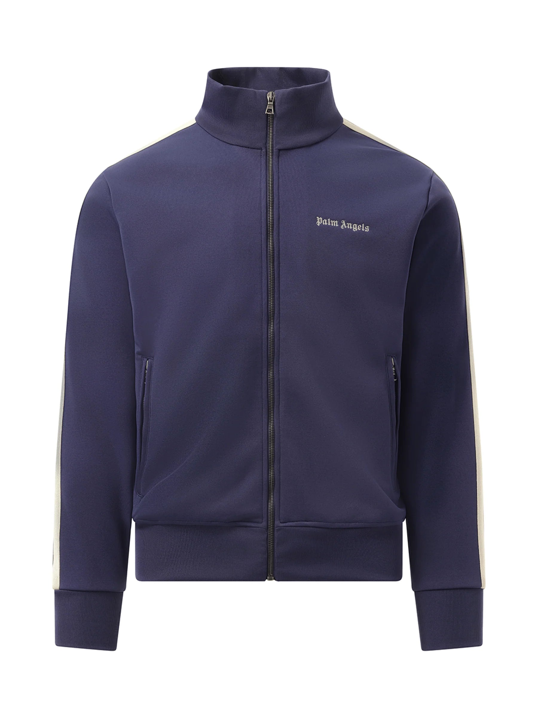 Logo Track Jacket in Navy Blue/Off White