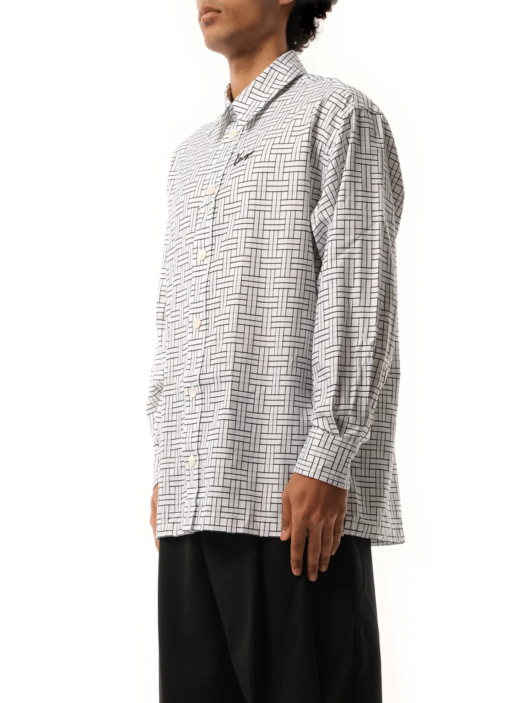 Kenzo Weave Oversized Shirt in White