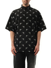 Monogram S/S Large Fit Shirt in Black/White