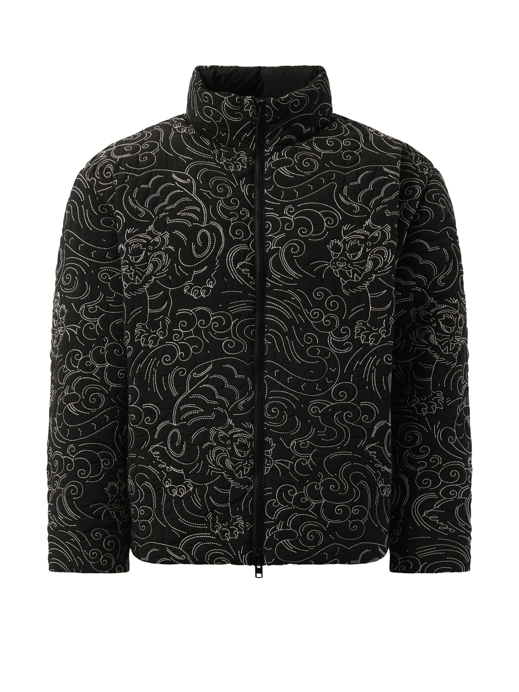 Kenzo Star Tiger Down Jacket in Black