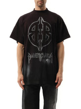 Metal BB Stencil Oversized T-Shirt in Black