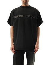 Internal Use Only Inside Out Oversized T-Shirt in Black