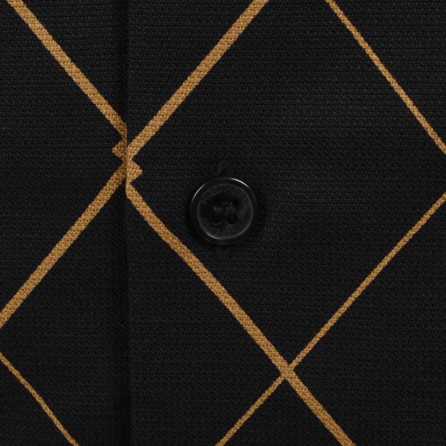 Fred Perry Argyle Short Sleeved Shirt Black