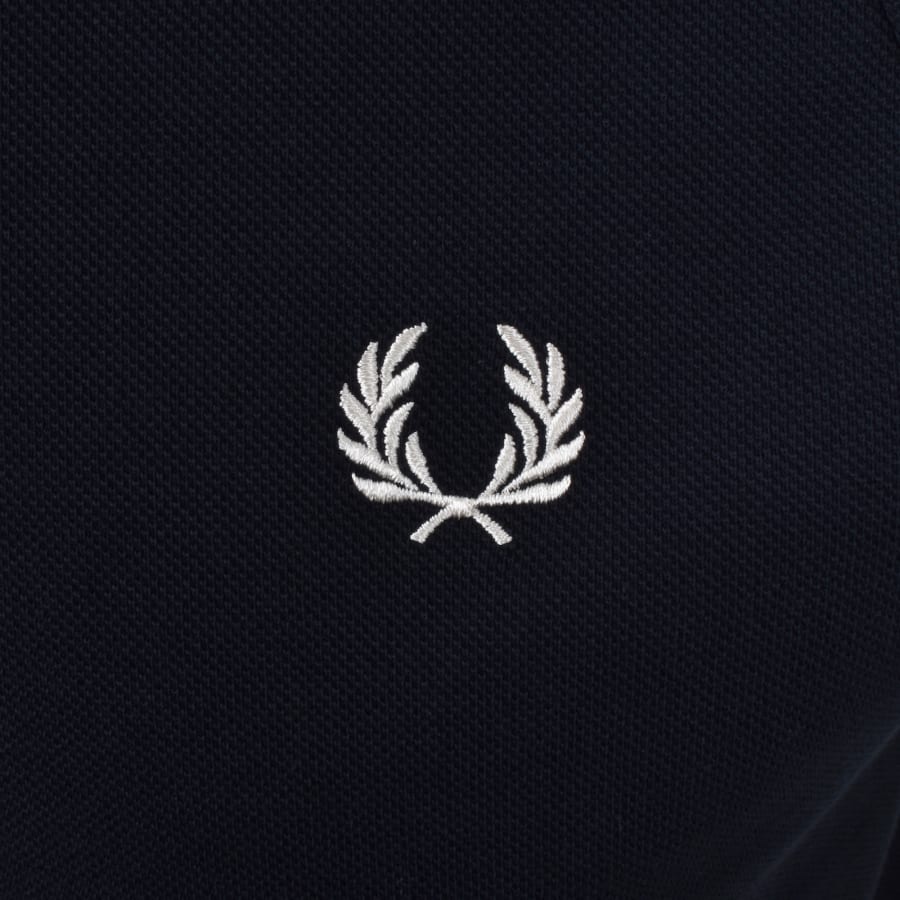 Fred Perry Cable Tape Quarter Zip Polo Navy