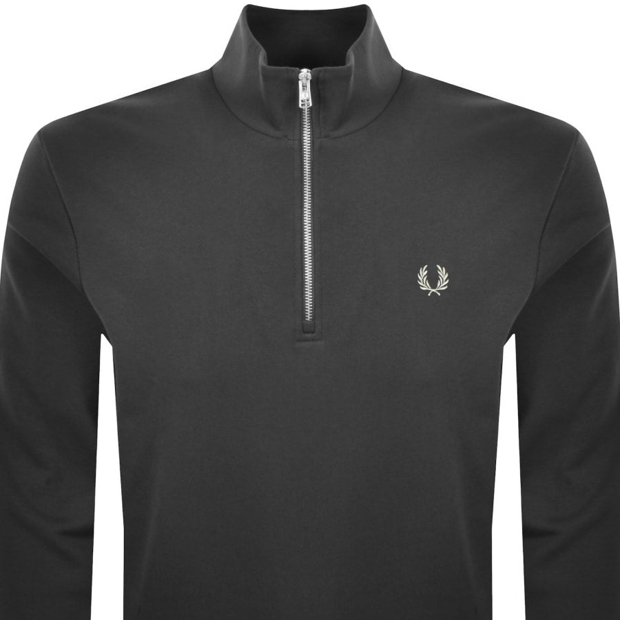 Fred Perry Half Zip Sweatshirt Anchor Grey