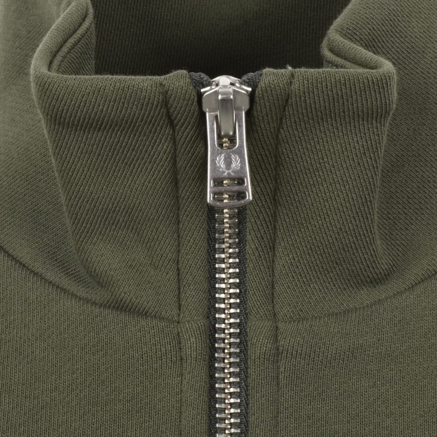 Fred Perry Half Zip Sweatshirt Green