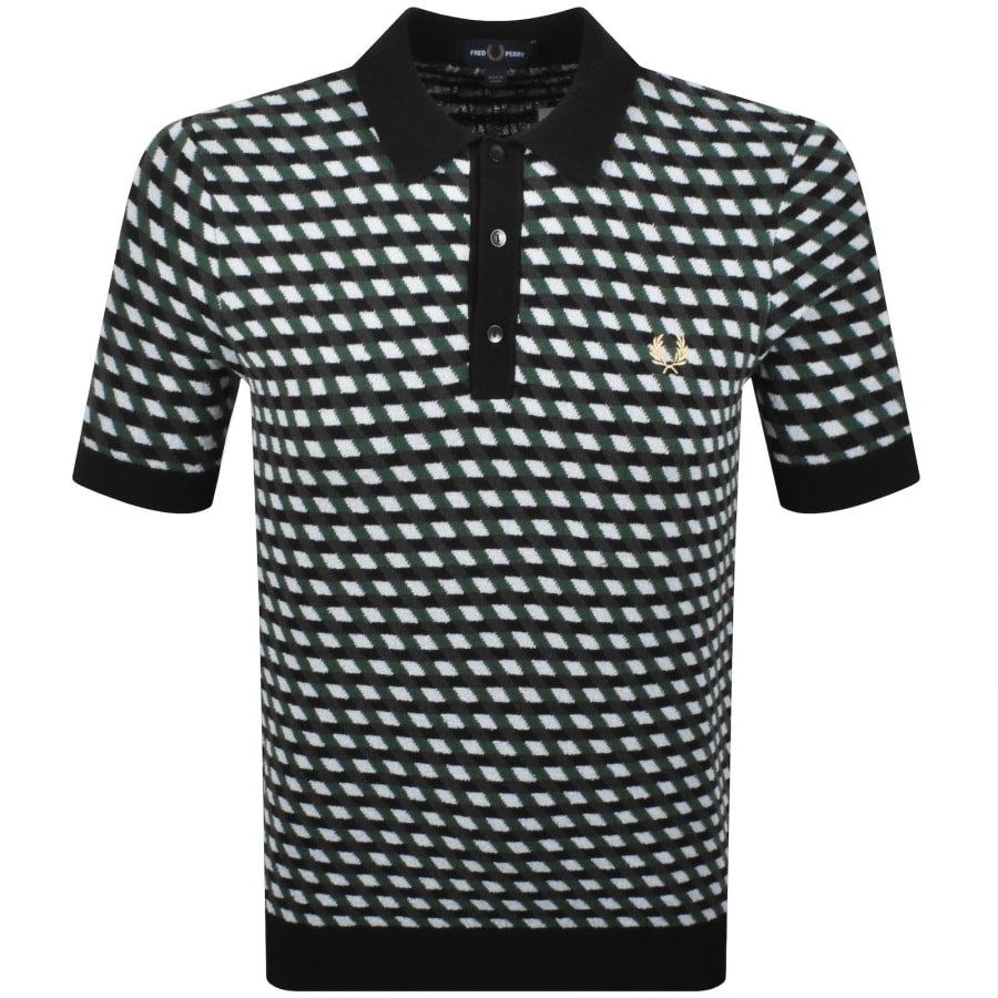 Fred Perry Knit Polo Shirt Black