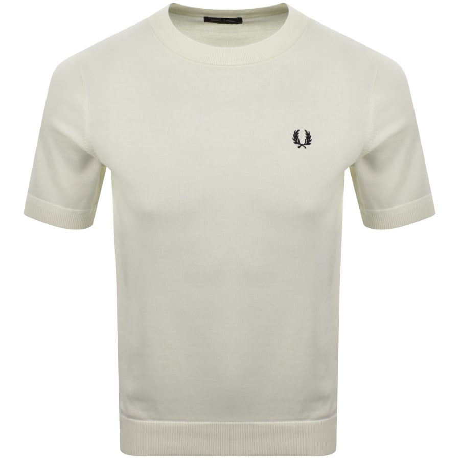 Fred Perry Knit T Shirt Cream