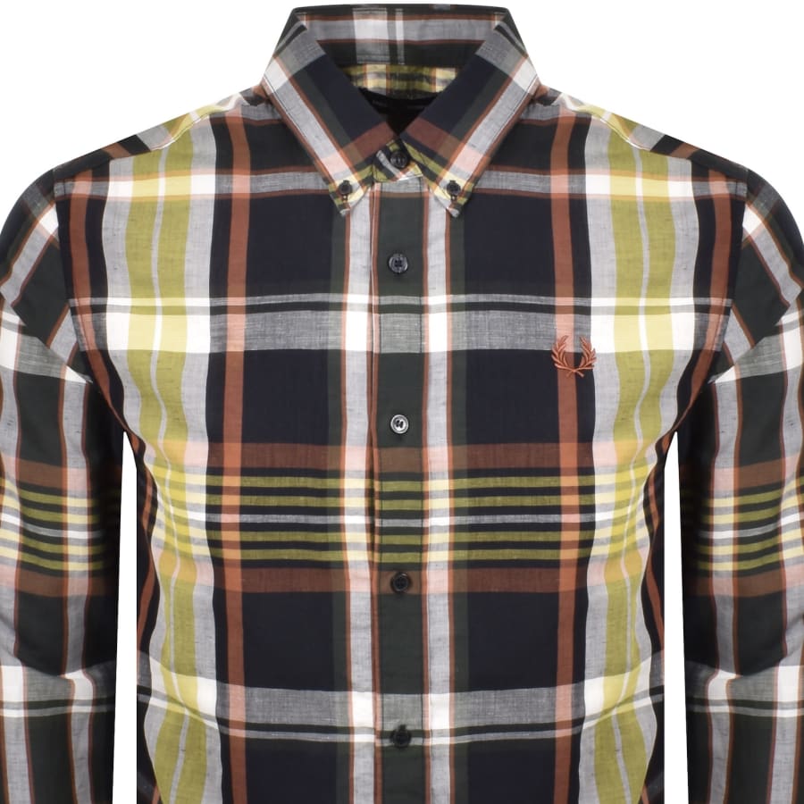 Fred Perry Madras Check Shirt Navy