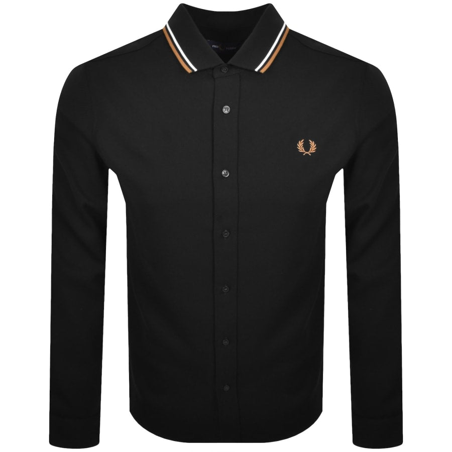 Fred Perry Pique Polo Collar Shirt Black