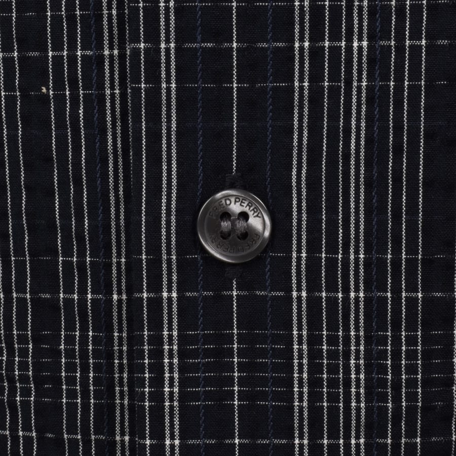 Fred Perry Seersucker Check Shirt Navy